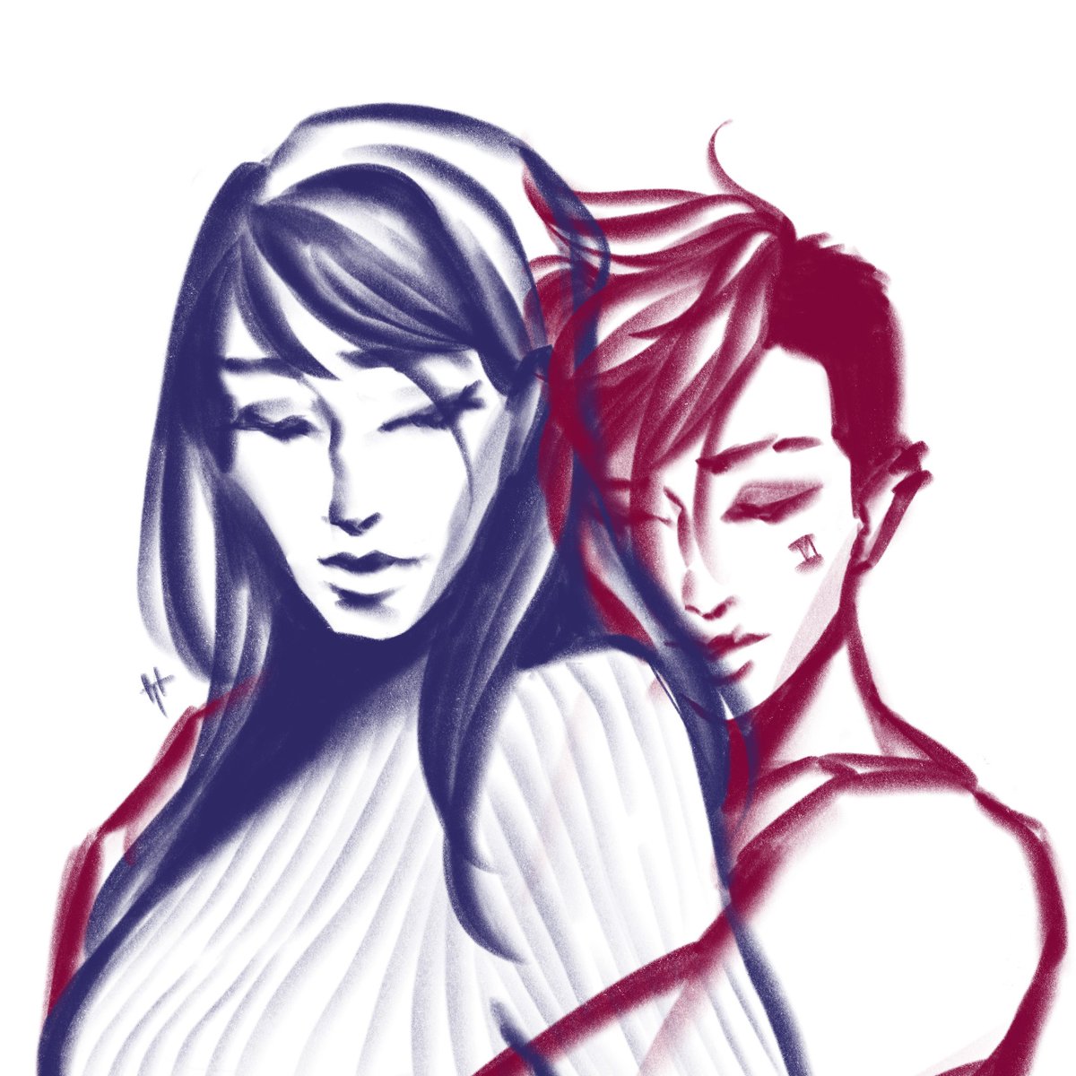 It's just a soft lil doodle💙❤️ #arcane #caitvi