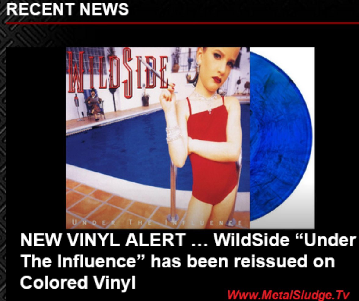 StevieTuff's tweet photo. NEW VINYL ALERT …  
WildSide “Under The Influence” has been reissued on Colored Vinyl 
#wildside #hangonlucy #drewhannah #brentwoods #marcsimon #bennyrhynedance #jimmyd #capitolrecords #undertheinfluence #sunsetstrip #ladinsin #andyjohns #metalsludge 
https://t.co/vK6GALMShT https://t.co/Y1gt0rERqe