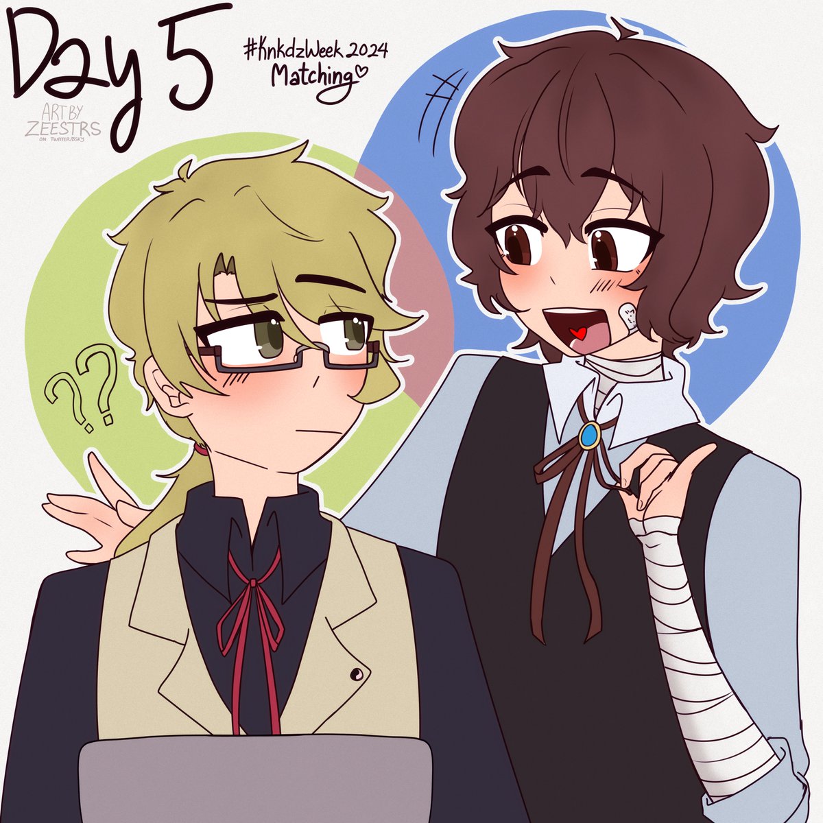 zeestrs_'s tweet image. ✦ Day 5 - Matching #KnkdzWeek2024
I havent done the other days but I miss them a lot!!
#kunizai #kunikidazai #bsdtwt
