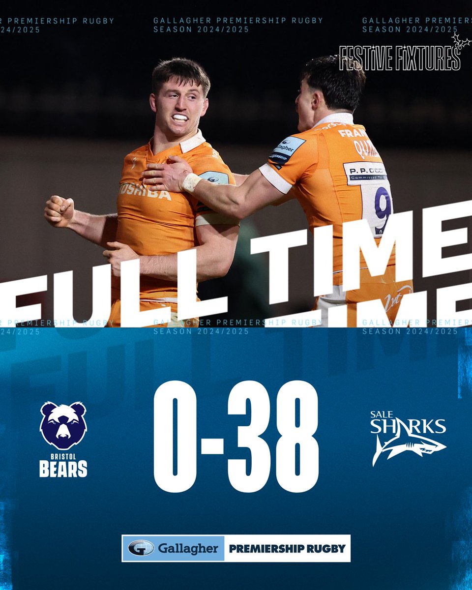 Shut the front door 🚪

A statement win for <a href="/SaleSharksRugby/">Sale Sharks 🦈</a> 🦈

#GallagherPrem | #BRIvSAL