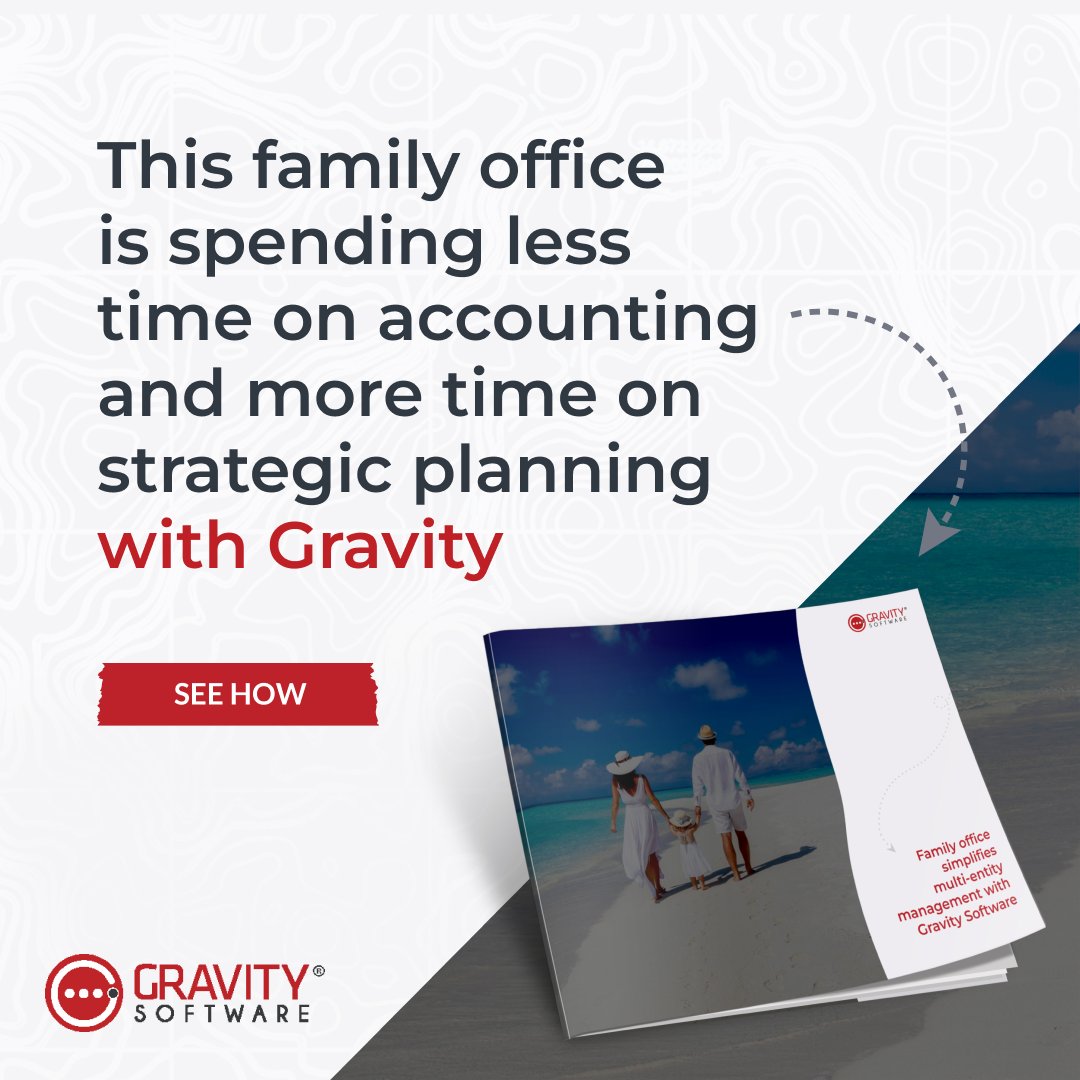 jsilvani's tweet image. Discover how Gravity Software empowers family offices with seamless accounting solutions tailored for growth and multi-entity management. 🌟 Check out our case study! bit.ly/3BJTx8o

#FamilyOffice #AccountingSolutions #MultiEntity #GravitySoftware #AccountingInnovation