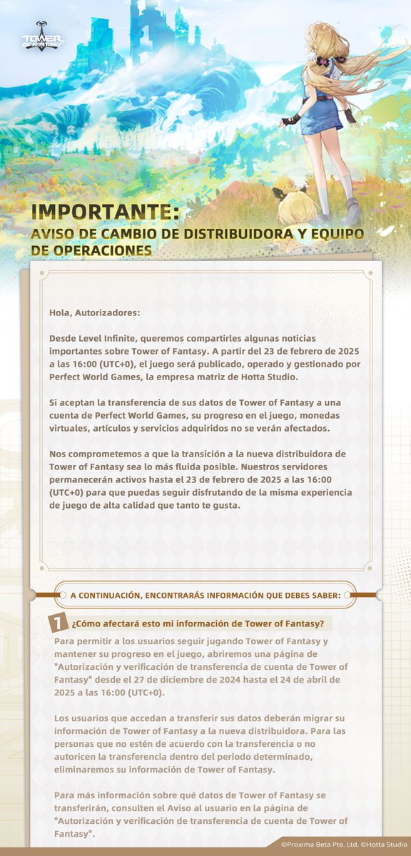 Tower of Fantasy ESPAÑOL tweet media