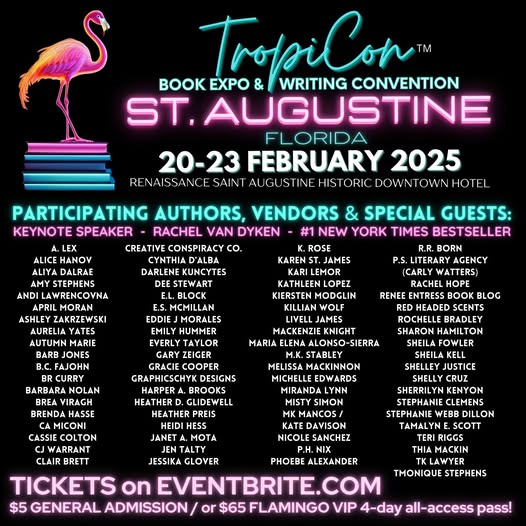 St. Augustine, here I come! ✈️📚 I’ll be at Tropicon this February with signed books and bookish goodies. Can’t wait to meet fellow readers and authors!
#Tropicon2025 #AuthorLife