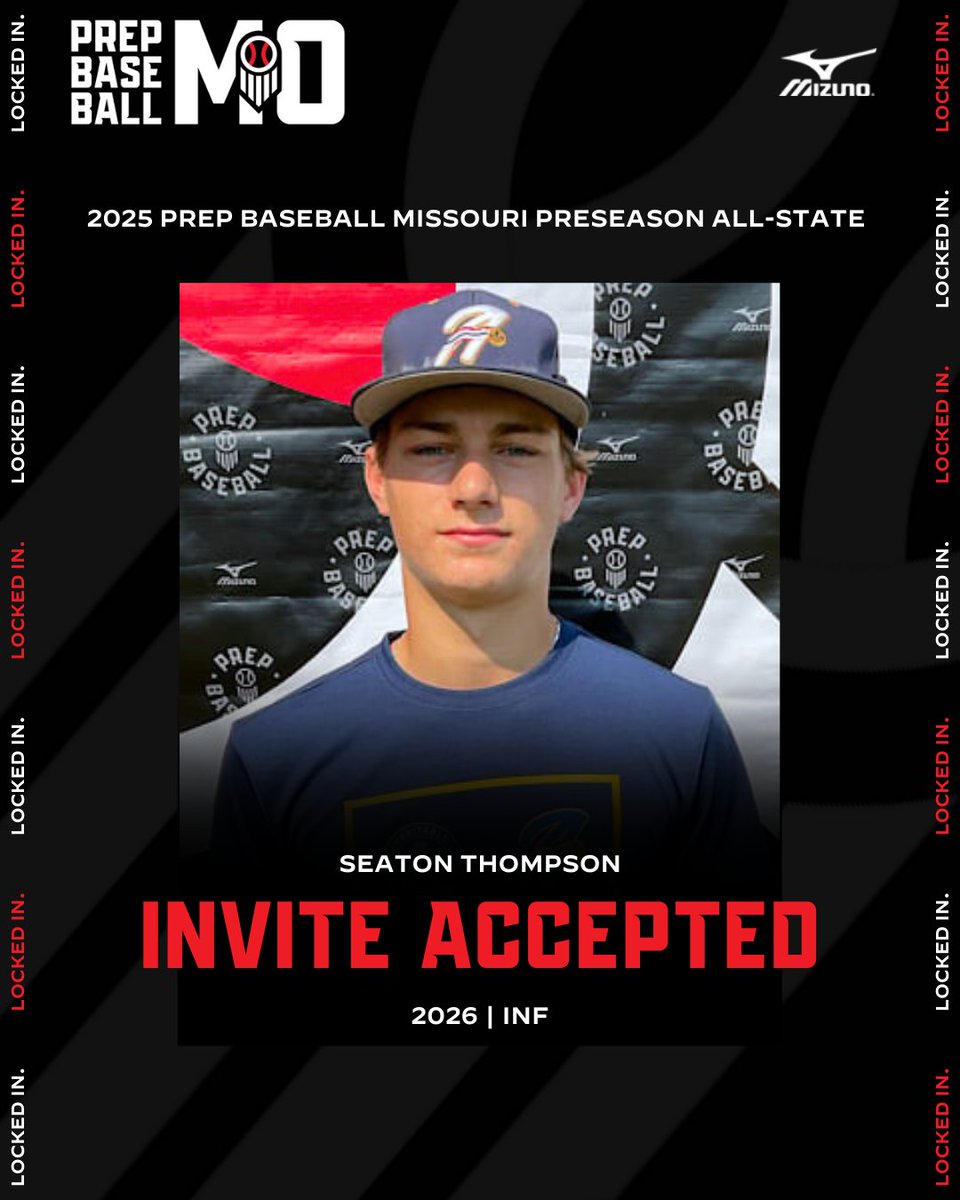 Prep Baseball Missouri (@prepbaseballmo) on Twitter photo ‼️MO Preseason All-State‼️
'26 INF Seaton Thompson (Ladue Horton Watkins; Missouri commit) has accepted his invite for the #MOPAS25
👤: loom.ly/I9rnTHQ // <a href="/seaton_thompson/">seaton thompson</a>
Request Invite👉 loom.ly/tLZbGiE ‼️MO Preseason All-State‼️
'26 INF Seaton Thompson (Ladue Horton Watkins; Missouri commit) has accepted his invite for the #MOPAS25
👤: loom.ly/I9rnTHQ // <a href="/seaton_thompson/">seaton thompson</a>
Request Invite👉 loom.ly/tLZbGiE