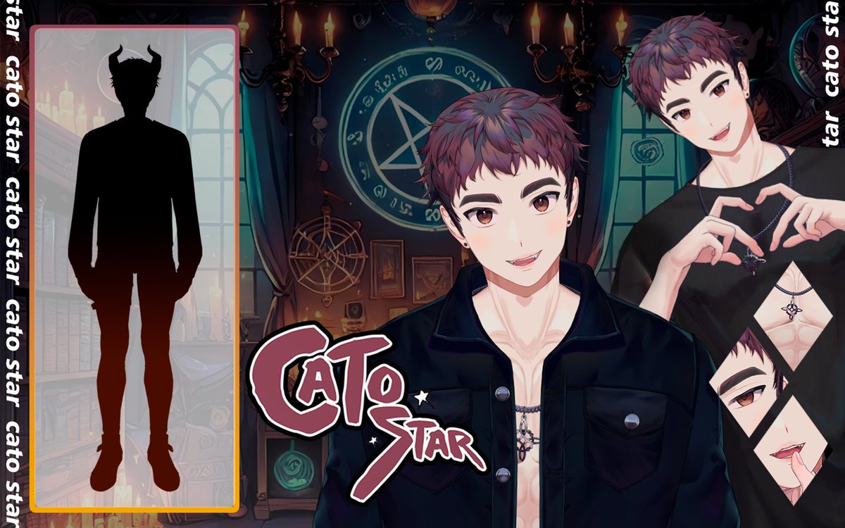 CatoStar's tweet photo. Mi Presentación vTuber 😈
Un gusto! Soy Cato Star!
Un brujo Gamer! 
Juego con cartas y en la PC, pero nunca con los sentimientos... a menos que sean los tuyos! 
Mi magia puede predecir tu futuro, 
pero ya te aviso: estoy en él...
📷Art Mama: @SutsukiChan_ 
📷Rigger Papa: @dok0vt https://t.co/eDQVtlDngn
