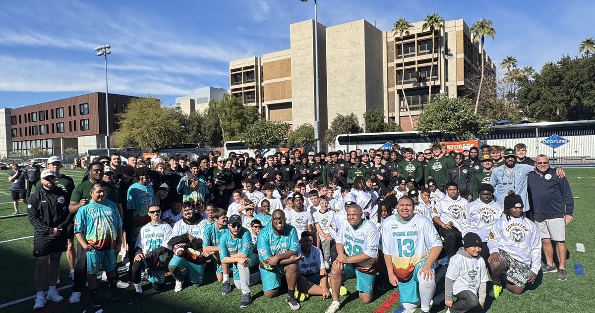 CoachJayNorvell's tweet photo. What an amazing day working for our team working with the ⁦@theARIZONABOWL⁩ and ⁦@SnoopDogg⁩ . Thanks for what you do for all the kids! #RamGrit🐏 https://t.co/h4uGQ99lDT