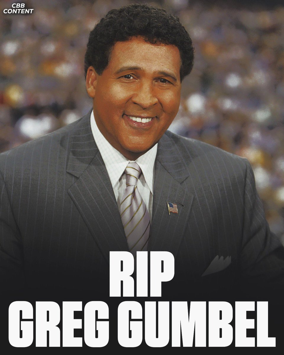 CBBcontent's tweet image. RIP Greg Gumbel

Selection Sunday won’t be the same without him ❤️