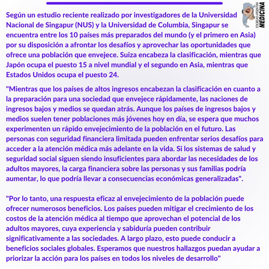 📢Singapur 🇸🇬como país preparado para el #envejecimiento de la sociedad
🚩bit.ly/4a2YcyT
<a href="/MedicinaSAM/">Sociedad Argentina de Medicina (SAM)</a> <a href="/GeriatriaLaPaz/">Geriatría Hospital U. La Paz</a> <a href="/GgagingJ/">Geriatrics, Gerontology and Aging</a> <a href="/EuGMSSociety/">EuGMS - European Geriatric Medicine Society</a> <a href="/GeriatricArea/">GeriatricArea</a> <a href="/GeriSoc/">British Geriatrics Society</a> <a href="/UCSFGeriatrics/">UCSF Geriatrics</a> <a href="/Jovenes_SEGG/">Jovenes_SEGG</a> <a href="/seggeriatria/">SEGG</a> <a href="/sagg/">Maren Enhjørning</a> #medicinainterna #delirio <a href="/ForoFIMI/">FORO FIMI</a> <a href="/ForodeMedicina/">Foro de Medicina</a>