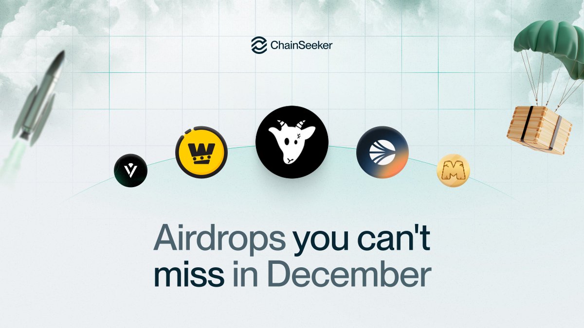 🔥 December is packed with incredible airdrop opportunities! Here are the top 5 airdrops you should jump on right now:  

1️⃣ GOATS: 8M $GOATS tokens + $70K USDT! Engage with the GOATS Telegram bot and climb the ranks to maximize rewards.  
2️⃣ Sonic Labs: Celebrate the launch of