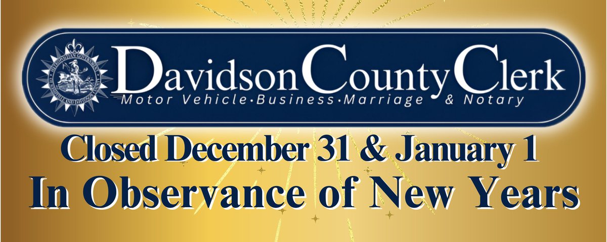 In observance of New Years, our offices will be closed Tuesday, December 31 and Wednesday, January 1.  We return to our regularly scheduled hours of operation Thursday, January 2.   Happy New Year, Nashville!
