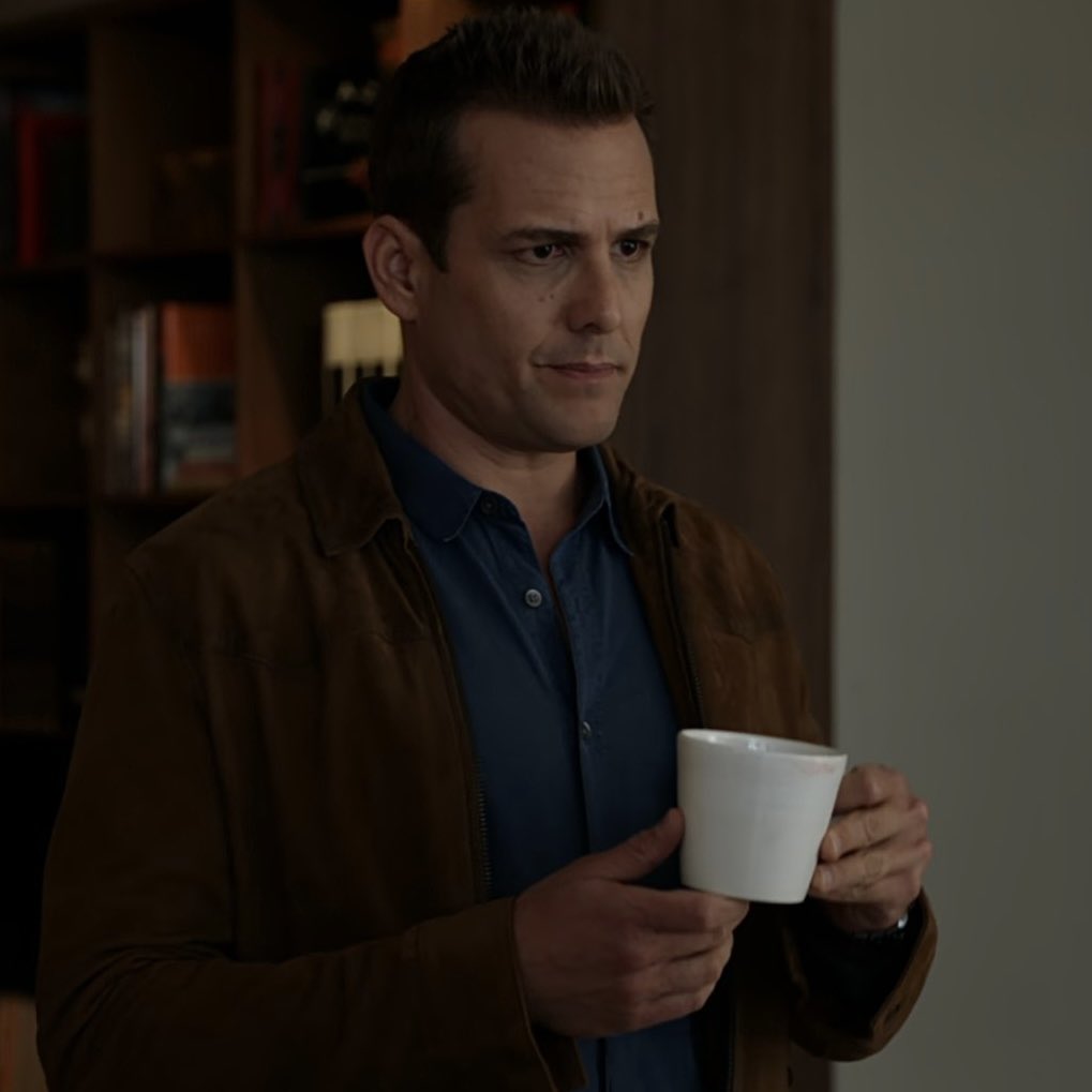there’s just something about harvey sipping from from donna’s lipstick stained mug