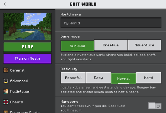 Oh, by the way, the Ore UI version of the Edit World screen should now be available to all players. Happy holidays!