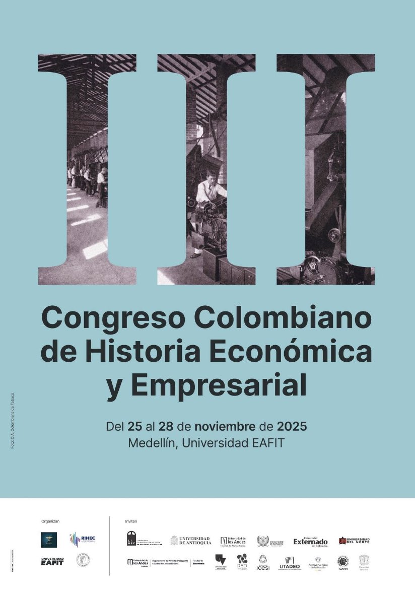 James Torres (@jamesquipile) on Twitter photo Y no podíamos terminar el año sin este anuncio! La historia económica en el país sigue floreciendo. Estaremos apoyando con la triada <a href="/facisouniandes/">Facultad de Ciencias Sociales Uniandes</a>, <a href="/EconomiaUAndes/">Economía Uniandes</a> y <a href="/AdmonUniandes/">AdmonUniandes</a>. Alisten sus ponencias! Info: asocolhee.com/congreso Y no podíamos terminar el año sin este anuncio! La historia económica en el país sigue floreciendo. Estaremos apoyando con la triada <a href="/facisouniandes/">Facultad de Ciencias Sociales Uniandes</a>, <a href="/EconomiaUAndes/">Economía Uniandes</a> y <a href="/AdmonUniandes/">AdmonUniandes</a>. Alisten sus ponencias! Info: asocolhee.com/congreso