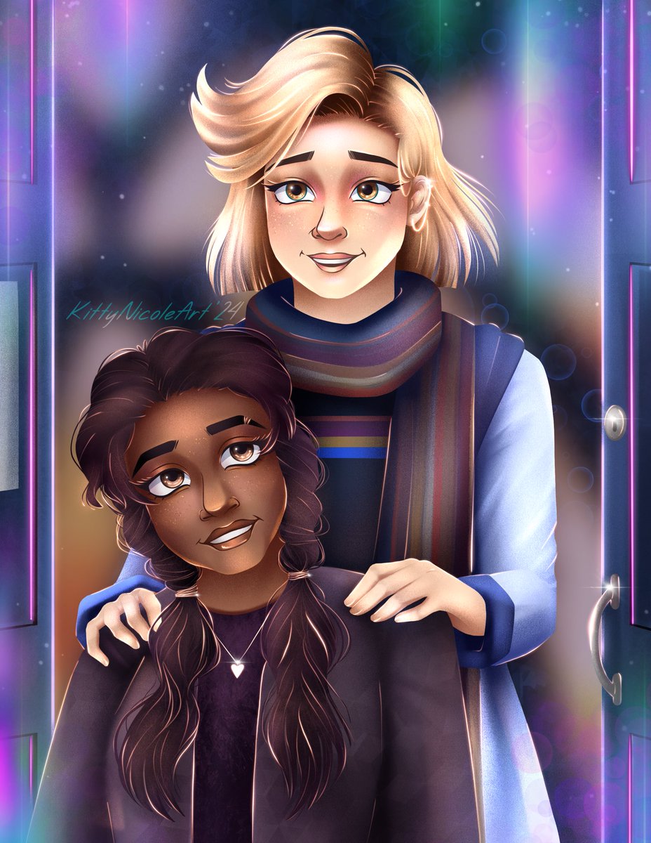 Cosmic fireworks ✨🥰💫

Finished this just in time for new years which is when this episode takes place. I love them so much. 
Wuh la wuh for the win. 

#doctorwho #thirtheenthdoctor #13thdoctor #yazminkhan #yazdoctorwho #thasmin #wlw #fanart #art #digitalart #yazkhan