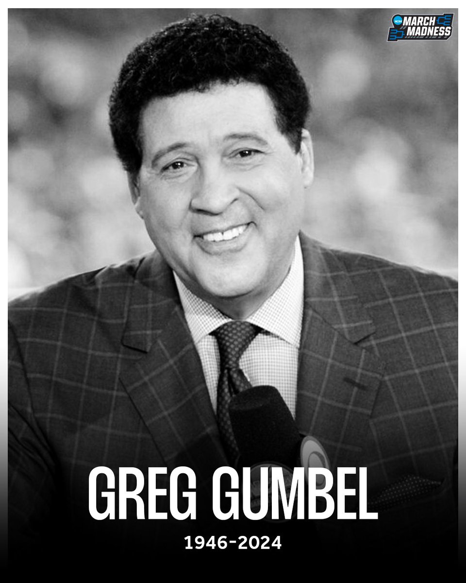 Greg Gumbel has passed away at the age of 78.

Forever a legendary March Madness voice.