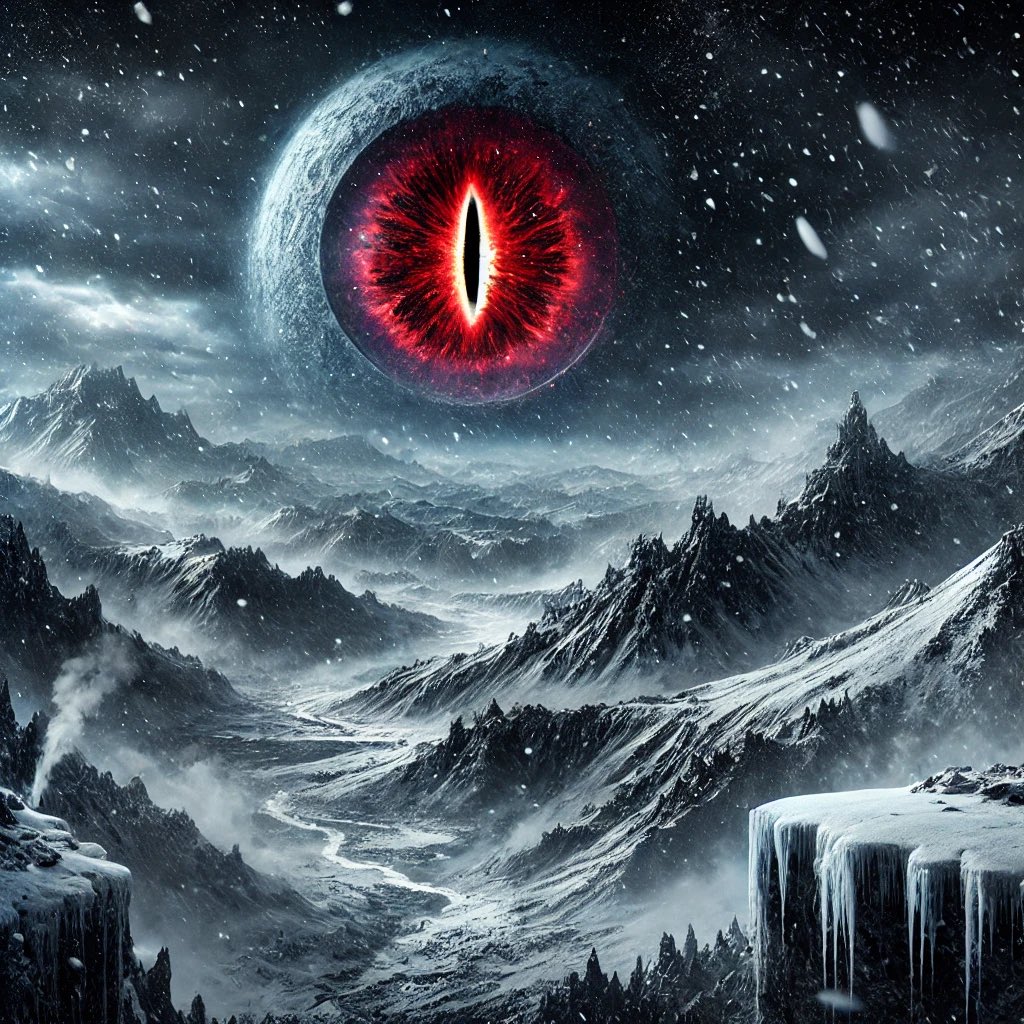 Sedmaka13's tweet image. “Which version of Mordor do you like the most? 🔥 The dark and ominous original, the Matrix-inspired digital dystopia, or the glowing red Eye of Sauron in its full glory? Let me know your favorite in the comments below! 🖤  #Mordor  #FantasyArt #MatrixStyle”