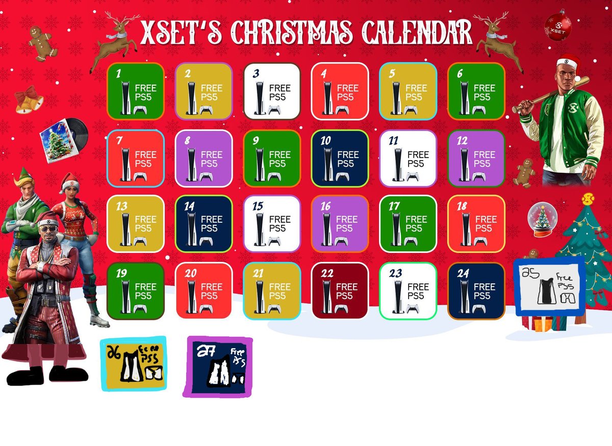 XSET (@xset) on Twitter photo 5 DAYS 'TILL NEW YEARS 
Everyday this week we'll be giving away an INSANE gift to a lucky member of the XSET Community 🎁
All you have to do to enter
- Like this Post✅
- Retweet this Post✅
- Tag 5 Friends✅
- Join the XSET Community✅
Today we have.....
A PS5 🤯
Day 2/5 5 DAYS 'TILL NEW YEARS 
Everyday this week we'll be giving away an INSANE gift to a lucky member of the XSET Community 🎁
All you have to do to enter
- Like this Post✅
- Retweet this Post✅
- Tag 5 Friends✅
- Join the XSET Community✅
Today we have.....
A PS5 🤯
Day 2/5