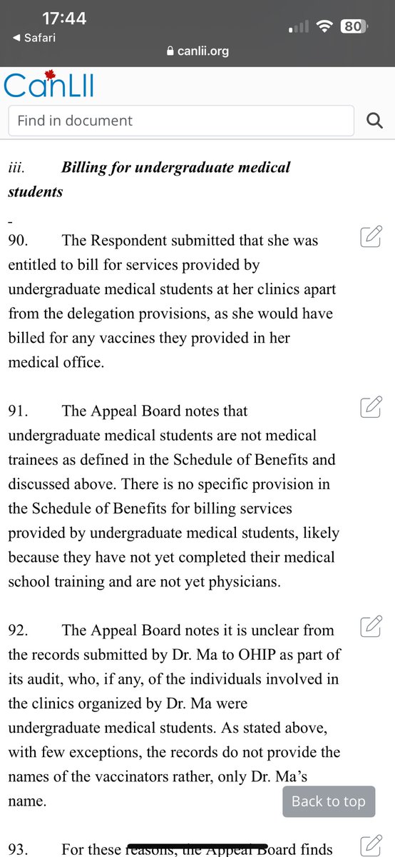 canlii.org/en/on/onhsarb/…

According to this decision it seems physicians in Ontario cannot bill for exams/procedures etc that are performed by medical students.

The implications of this could be disastrous for medical training! 

#fordnation 

Doug Ford, what are you doing here?