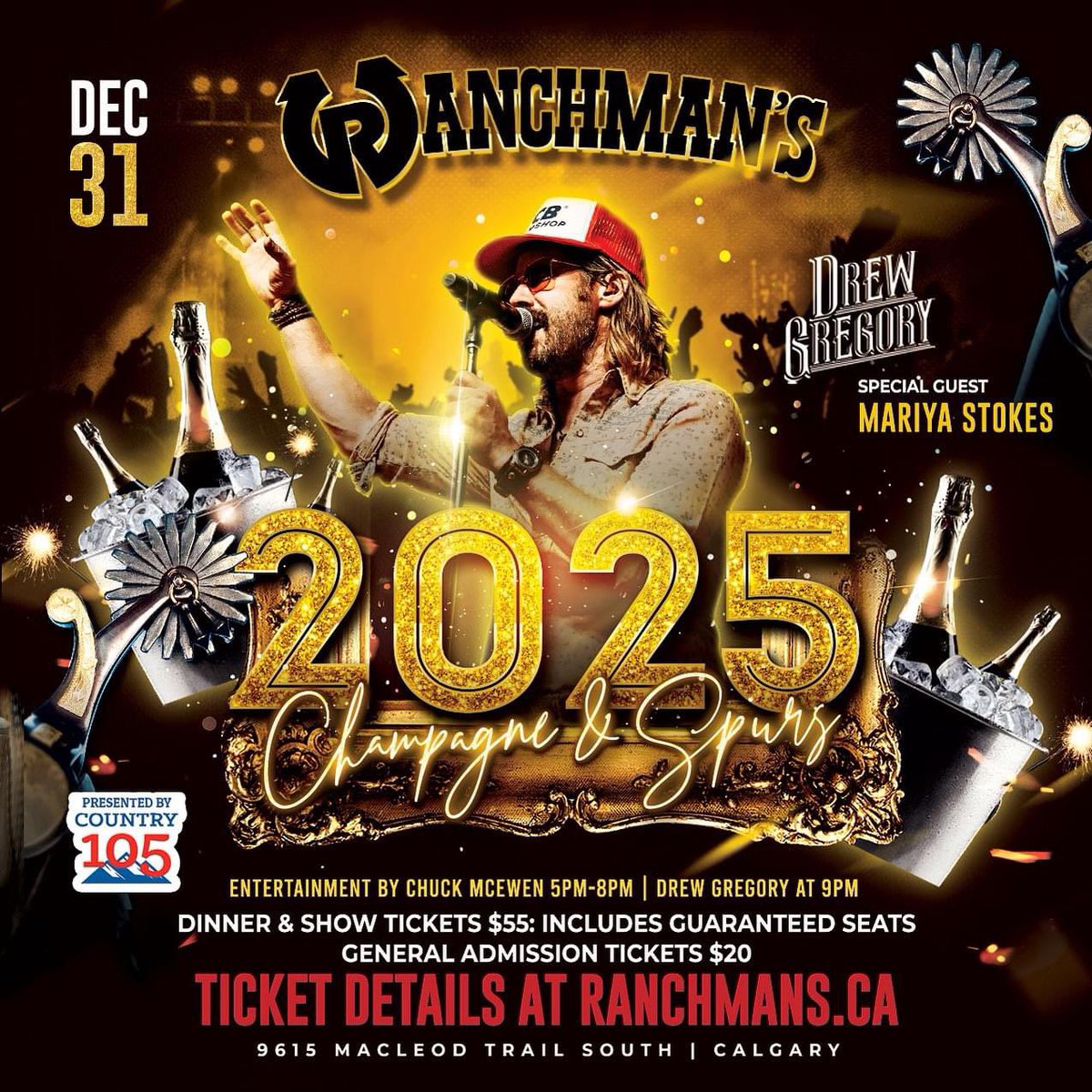 Drew Gregory (@drewgregory_) on Twitter photo Still on the fence about NYE? Why not ring in the New Year at <a href="/Ranchmans/">Ranchman's Calgary</a> with myself and <a href="/mariyastokes/">Mariya Stokes</a> ! Grab your tickets showpass.com/champagne-spur… #yyc #yycevents Still on the fence about NYE? Why not ring in the New Year at <a href="/Ranchmans/">Ranchman's Calgary</a> with myself and <a href="/mariyastokes/">Mariya Stokes</a> ! Grab your tickets showpass.com/champagne-spur… #yyc #yycevents