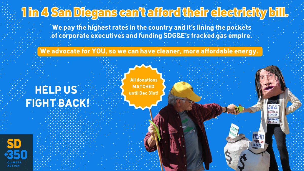 Give to the organization that will advocate for YOU! Only 5 days left to donate during our match. We are a little more than half way to meeting our goal of $50,000 - will you help us get there?
#semprafracksourfuture #nomorefrackedgas #climateaction