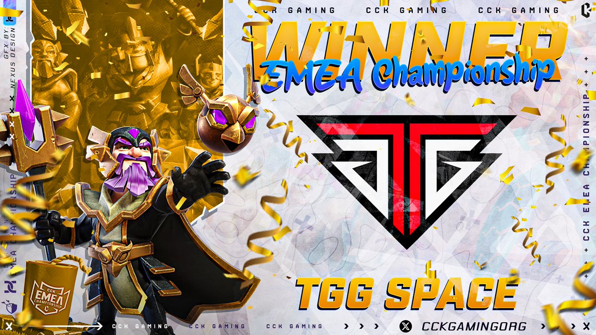 After an epic battle, only one can be crowned the UNDEFEATED...
And the champion is... TGG Space!

Congratulations to @TGG_Space on their impressive victory!

Thanks to everyone who participated.

 #ChampionsTGG | #CCKEMEAChampionship