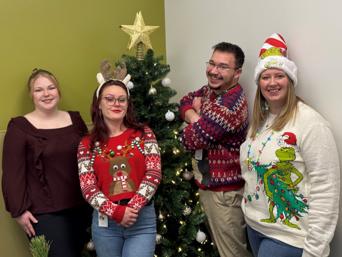 CreditUnion1AK's tweet photo. We couldn't let the holiday season pass without celebrating in style! Our team had an amazing time during a special CU1 Holiday Spirit Week, filled with festive fun, cozy vibes, and plenty of cheer! 🎄❄️🎉 https://t.co/aac5zmx7Ho