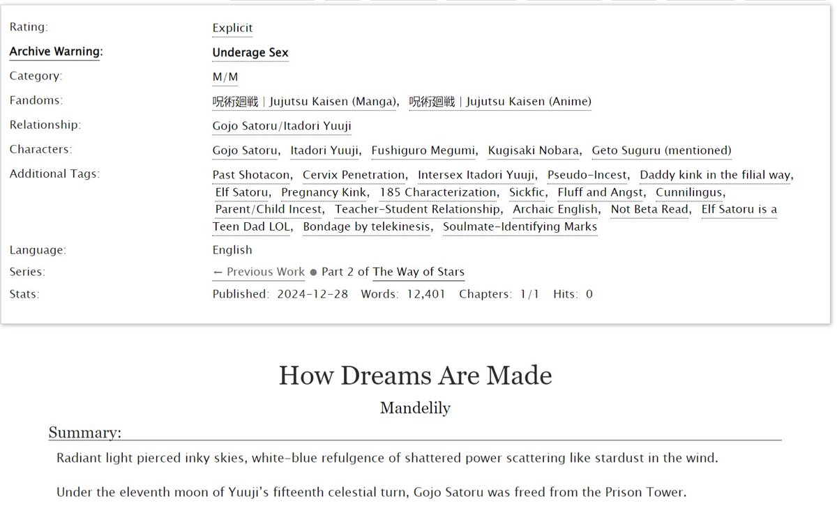 How Dreams Are Made is now LIVE! Written for the second winner, <a href="/pseudonyme_ao3/">pseudo</a> !!🥰

It is a continuation of Guided by Starlight!!! Please mind the tags, there is a lot of spicy stuff here, including a (step) dadson dynamic♥️♥️

Link in replies~