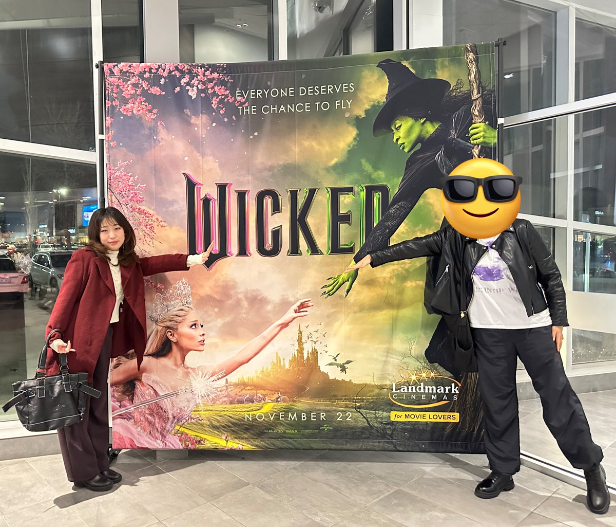 CRYlNTHERAIN's tweet image. finally watched wicked w my friend … I am #broken #pained  I asked a random lady nearby to take this pic for us PLS