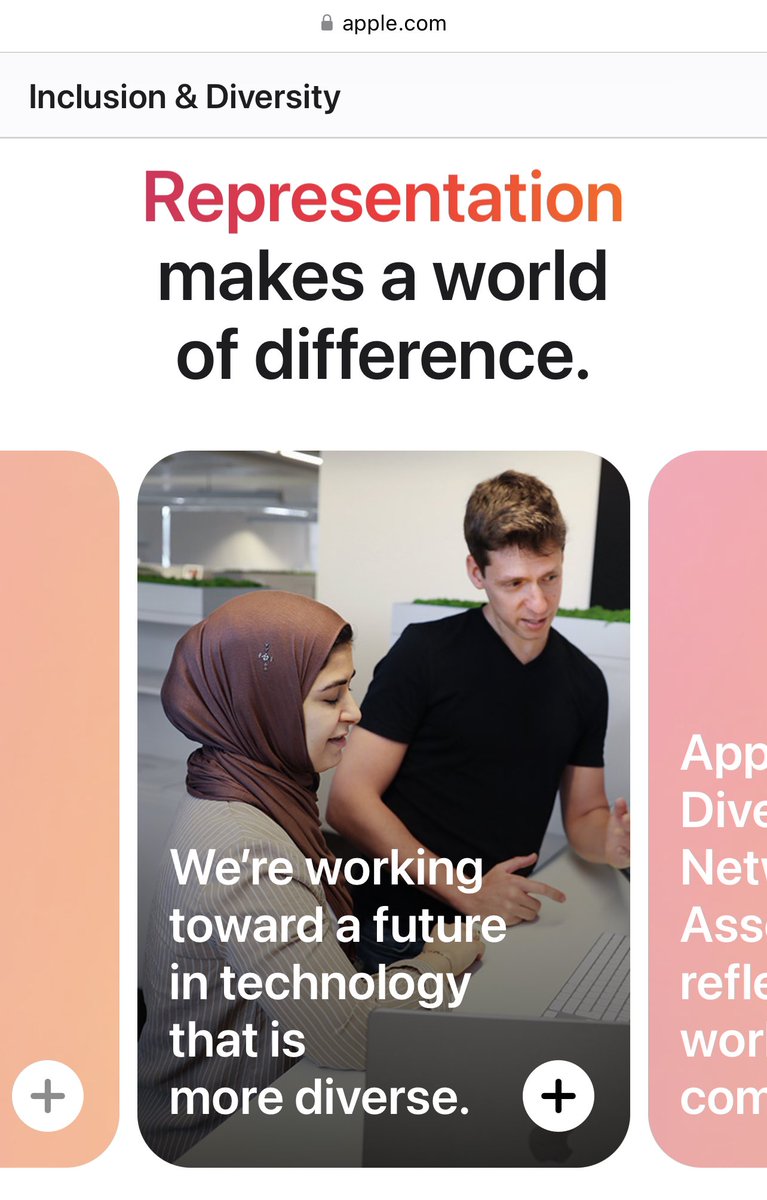 BasedImmigrant's tweet image. HR pages of Apple, Google etc. It is all a propaganda level imagery, DEI fucked it all to the core. 😂