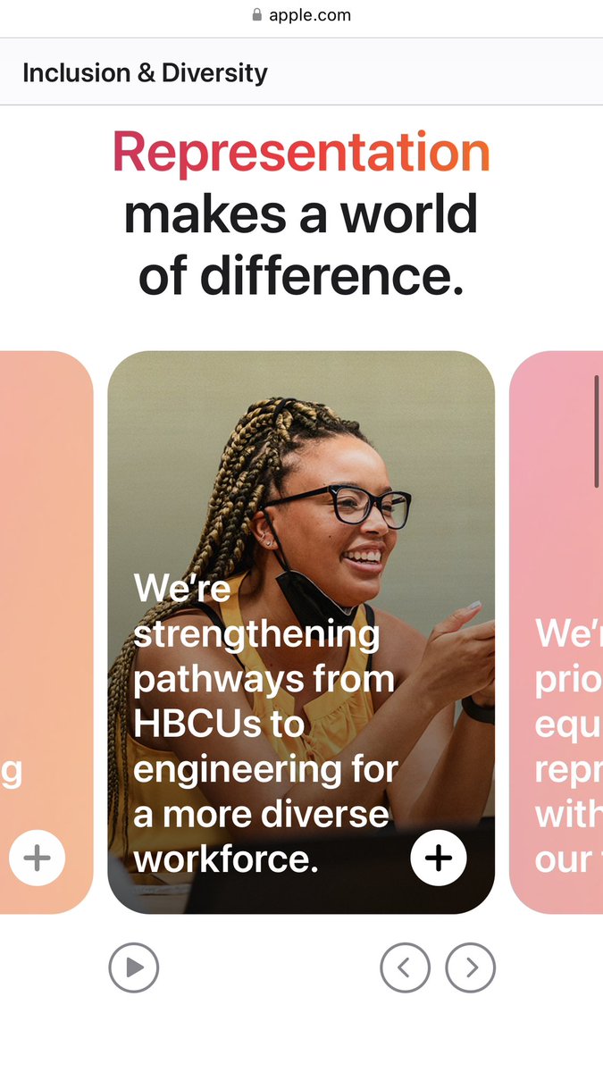 BasedImmigrant's tweet image. HR pages of Apple, Google etc. It is all a propaganda level imagery, DEI fucked it all to the core. 😂