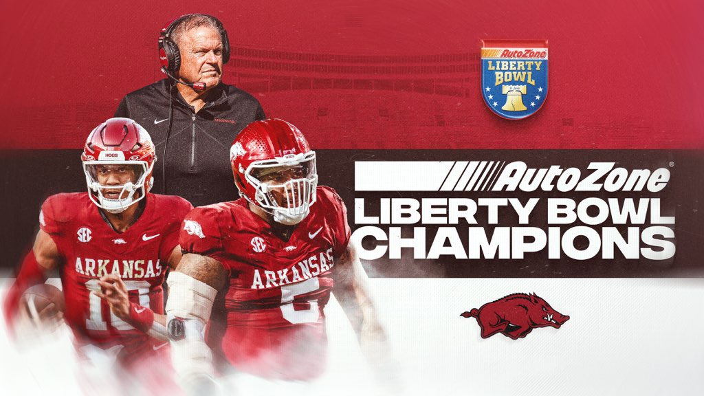 Congratulations to the AutoZone Liberty Bowl Champions, <a href="/RazorbackFB/">Arkansas Razorback Football</a> ‼️🐗🔔

#AZLB66 | #WPS