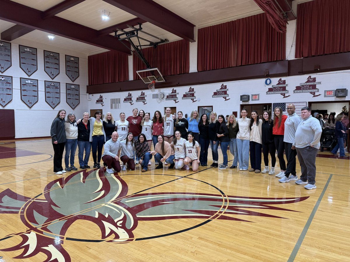Falcons Athletics (@amhsfalcons) on Twitter photo A great day of basketball at Albertus today! And a special end to the day with a celebration of our 3X NY State Championship Girls Basketball Teams. Pictured are members of our 1991, 1992 & 2024 State Championship Teams. A great day of basketball at Albertus today! And a special end to the day with a celebration of our 3X NY State Championship Girls Basketball Teams. Pictured are members of our 1991, 1992 & 2024 State Championship Teams.