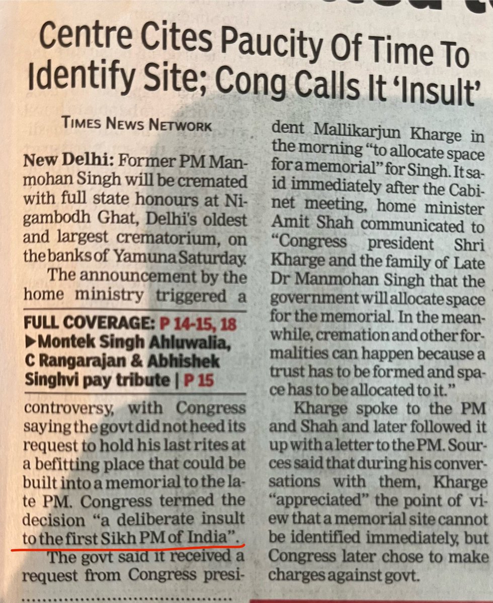 vikast's tweet photo. Even in the death of one of their own, the @INCIndia is not shy of milking for political gains, raking up the Sikh issue, among other things!  #deplorable #Congress https://t.co/UIrRGfPduC