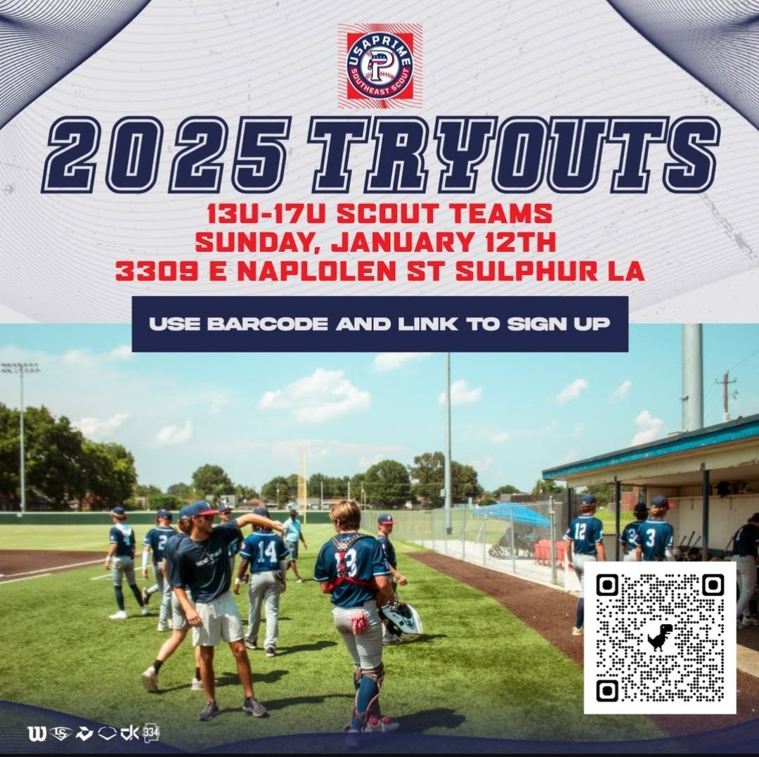 madeinusaswla's tweet image. USA Prime Scout Team Tryouts - January 12th
Get ready, young athletes! USA Prime Southeast is searching for the BEST OF THE BEST for our Scout Teams.
Age Groups: 12u to 17u
Date: Sunday, January 12th
Location: 3309 E Naplolen St., Sulphur, LA
