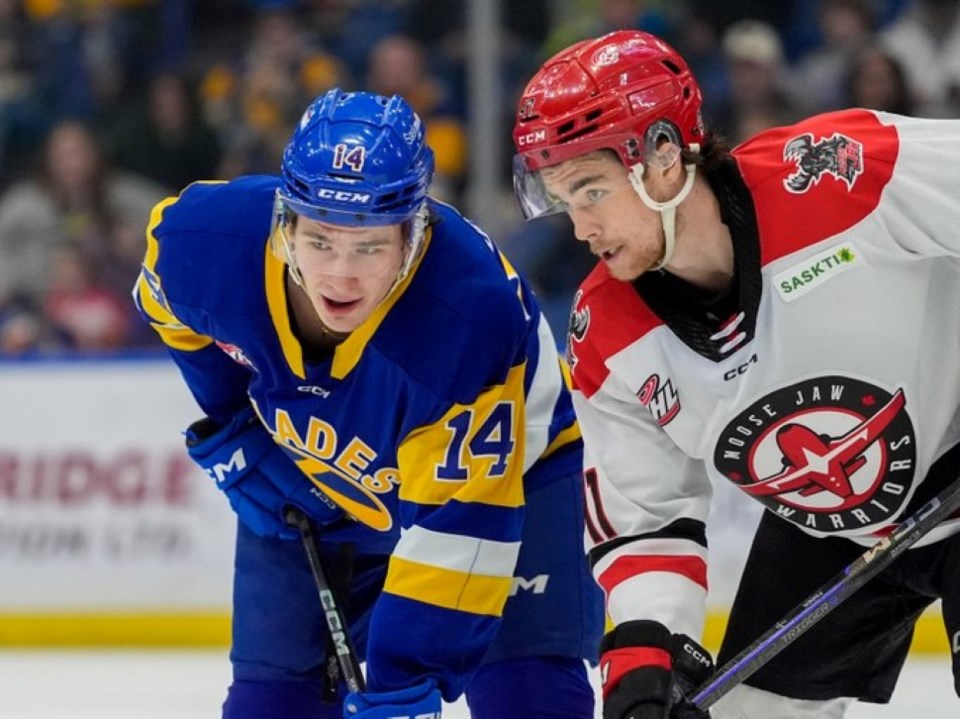 sportscage's tweet image. Saskatoon Blades score five in third period to secure comeback win over Moose Jaw Warriors.

💻 sportscage.com/hockey/saskato…

#Saskatoon #Blades #BladeCity