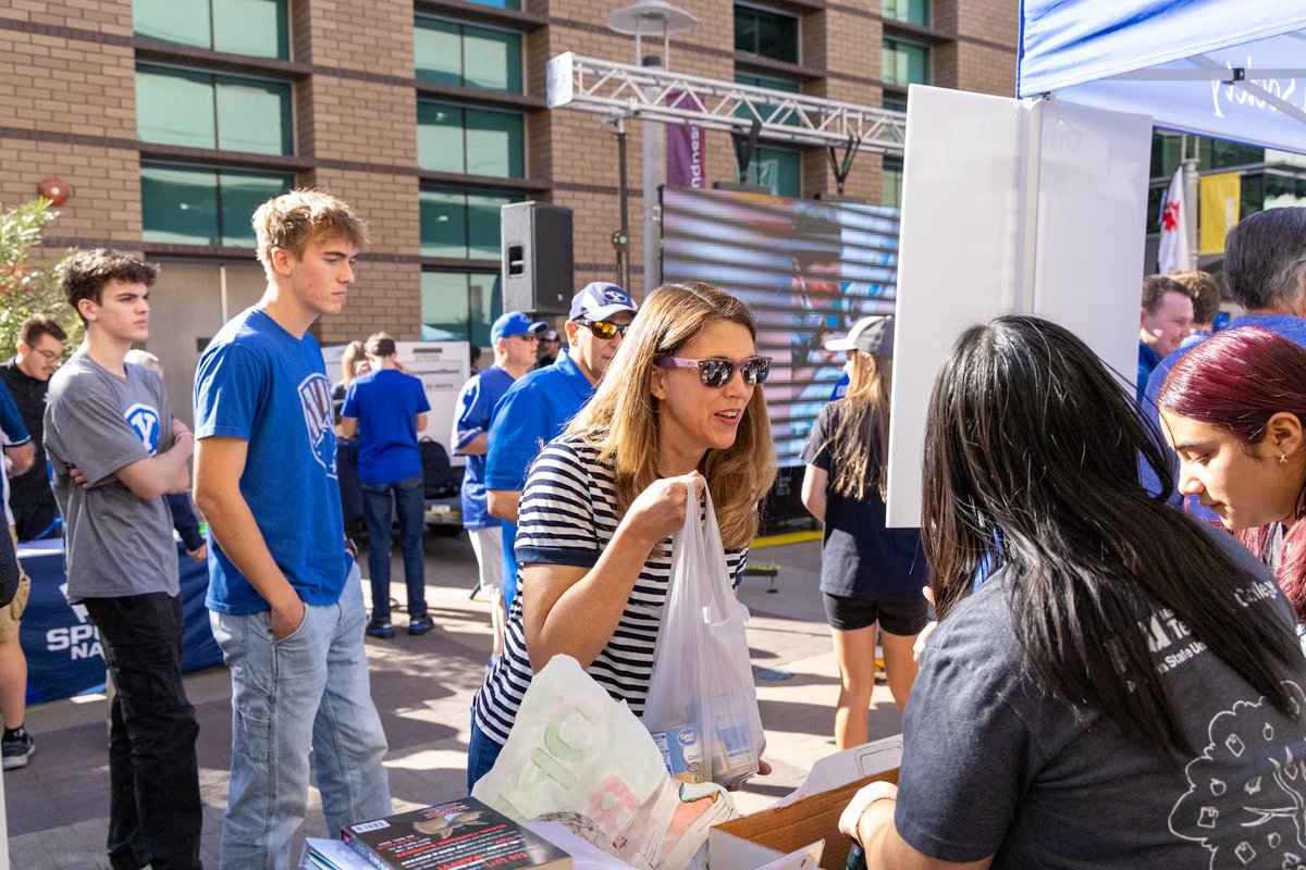 the_churchnews's tweet photo. 🔗: https://t.co/JHrM3m9oOO

Before @BYU's football team takes on the University of Colorado on Saturday, Dec. 28, in the Alamo Bowl in San Antonio, Texas, tailgating fans will have an opportunity to serve those in need through a donation drive — just as before every road football game in the 2024 season.

Fans and alumni are invited to bring diapers and new underwear for men, women and children to donate to Haven for Hope, an organization that provides “impactful care” for people experiencing homelessness in the San Antonio community. Fans can also donate through the Amazon Wish List.

The service project caps a season of service for BYU — at each road game, local BYU alumni chapters have organized Cougs Care pregame tailgate events featuring service projects for local nonprofit organizations. This is the third year in a row for the tradition.

Read more at the link above.

📷:  Bitsy Tullis; Laura Seitz, Deseret News; Aaron Sorenson, BYU; Melissa Jenson; Aaron Sorenson, BYU; Abigail Haven