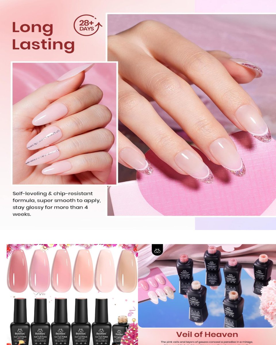 infinexa69's tweet image. Blush &amp;amp; Glow Gel Polish Set |  Get yours now and shine brighter! | winter nails Transform your nails with the Blush &amp;amp; Glow Gel Polish Set,   #JellyGelPolish #NeutralNails #GelNails #DIYManicure #NailArtDesign
amzn.to/4gvzUzT
