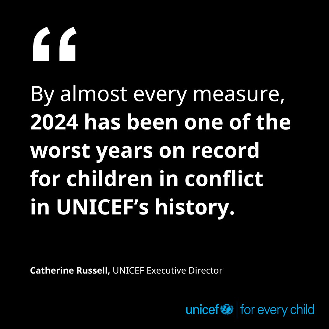 UNICEF's tweet photo. “This must not be the new normal.” - @unicefchief

In 2025, we must do more to turn the tide and save and improve the lives of children.

Full statement: https://t.co/InCsNiXwJi https://t.co/keO0W9hGqU