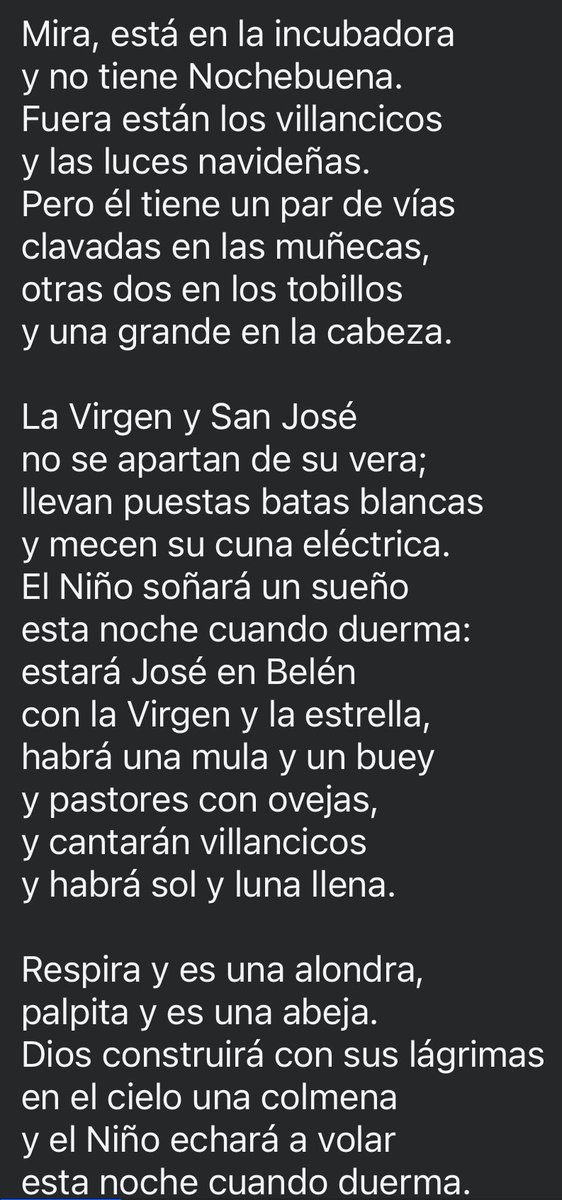 Un villancico triste sacado de Donde más amanece (Fundación Fernando Rielo, 2022).

JESÚS PREMATURO