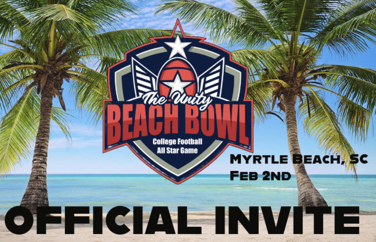 Honored to be invited to <a href="/UnityBeachBowl/">The Unity Beach Bowl College All-Star Game</a>