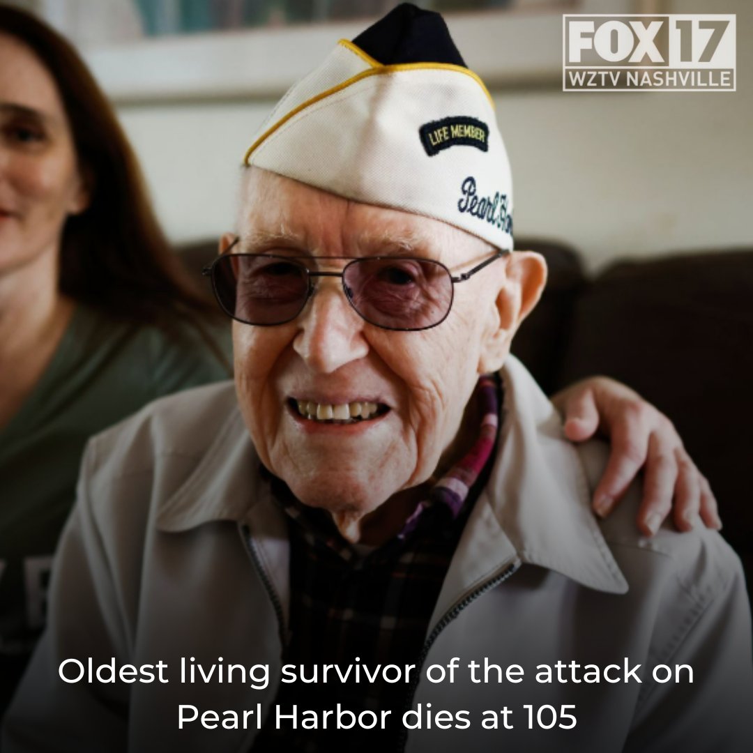 Warren Upton, the oldest living survivor of the 1941 Japanese attack on Pearl Harbor and the last remaining survivor of the USS Utah, has died 💔 

(Shae Hammond/Bay Area News Group via AP)