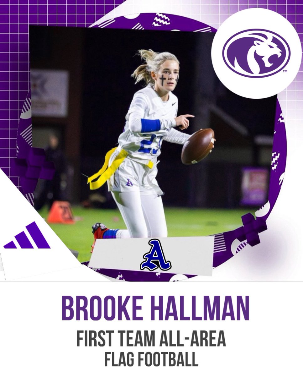 North Alabama Women's Basketball (@unawbb) on Twitter photo Congratulations to our signee <a href="/Brooke_Hallman1/">Brooke Hallman</a> on being named First Team All-Area in Flag Football!
#RoarLions | #EarnedNotGiven Congratulations to our signee <a href="/Brooke_Hallman1/">Brooke Hallman</a> on being named First Team All-Area in Flag Football!
#RoarLions | #EarnedNotGiven