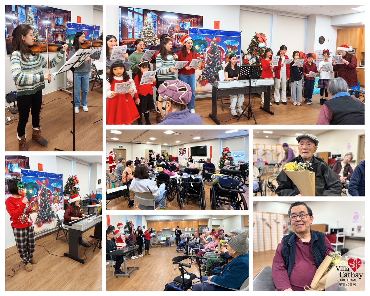 A heartfelt thank you to our incredible community partners — Point Grey Community Foundation, Vancouver International Volunteer Association, and Burnaby Christ Church of China — for spreading holiday cheer to our residents with beautiful Christmas performances!