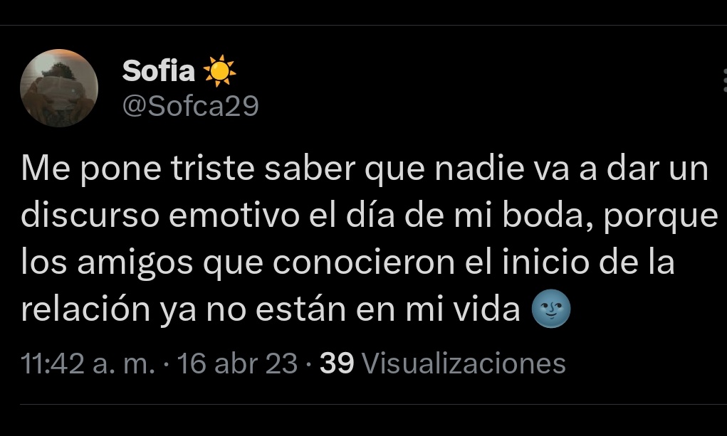 Sofca29's tweet photo. Un miedo menos, como dice el trend, porque ya no estamos y esa boda no fue ni será... https://t.co/e6Eciqom7Z