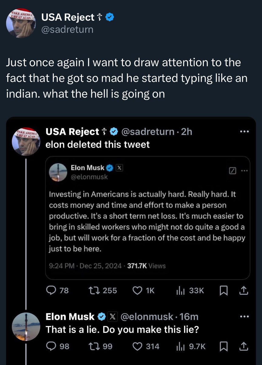 cturnbull1968's tweet image. Here’s the context for those wondering what happened. Apparently the guy posted a fake post by Elon.