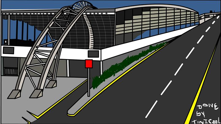 Tinicool's tweet photo. Art of the Day: "Transport Center". Buy at: https://t.co/nk4ob2aMOZ https://t.co/vl18EXE1tG