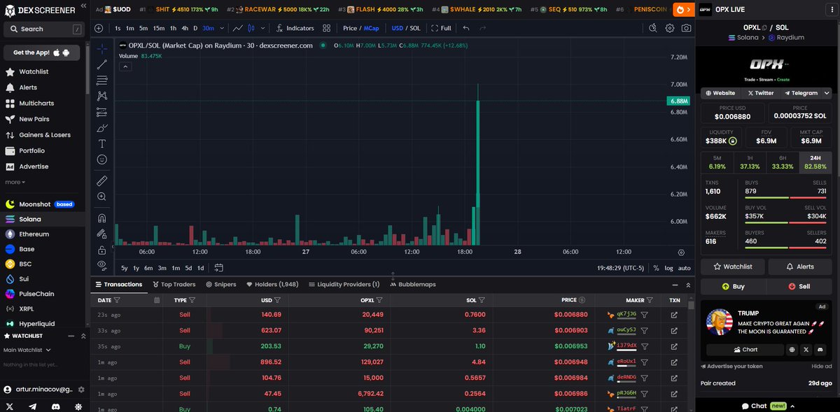 Are you still sleeping on <a href="/opxlivedotcom/">OPXLIVE</a> ?

Get your BAG and earn from each transaction on our revolutionary platform.

About token: 
intel.opxlive.com/the-token