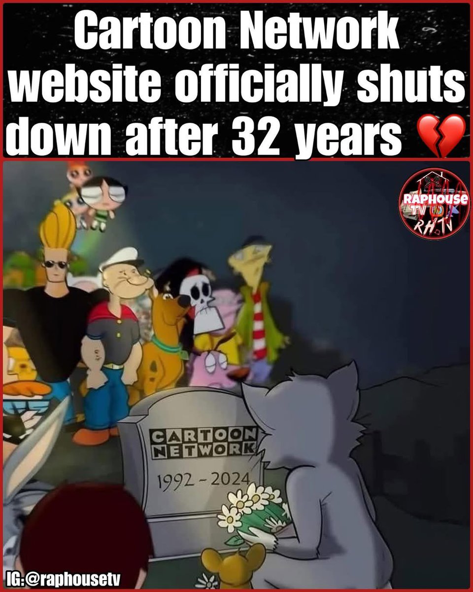 raphousetv2's tweet photo. Cartoon Network website officially shuts down after 32 years 💔 https://t.co/dJj6dQhNKA