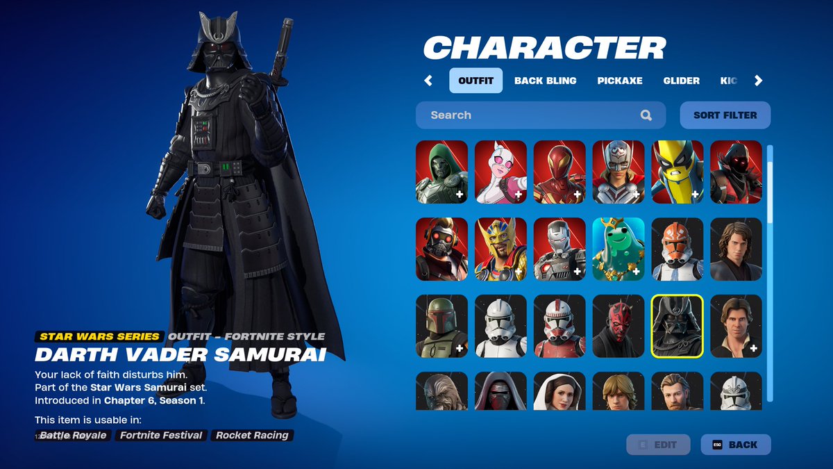 You know I HAD to add this skin to my collection! 

Darth Vader is hands down my favorite Star Wars character!!