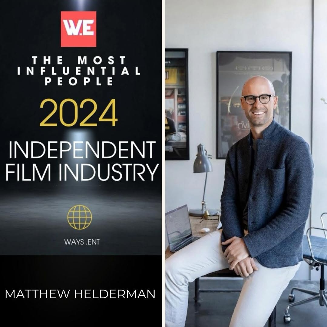 Ways Entertainment has named BondIt Media Capital CEO Matthew Helderman one of 2024’s Most Influential People in the Independent Film Industry! 👤✨